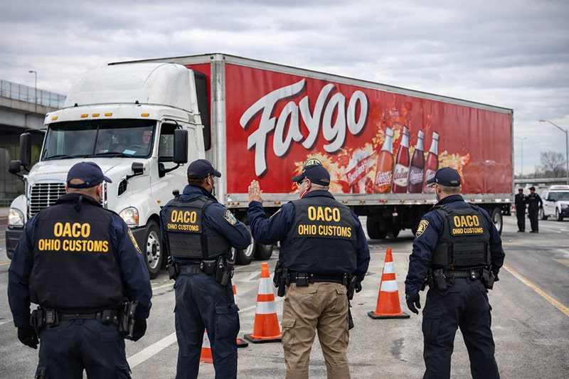 Ohio Customs Stop Faygo Truck